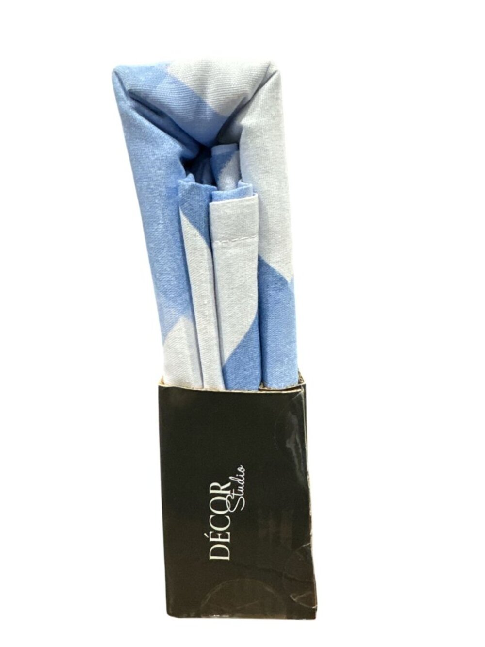 Décor Studio Amalfi Plaid Shower Curtain Blue & White 72"x72" Polyester/Cotton B - Picture 3 of 4